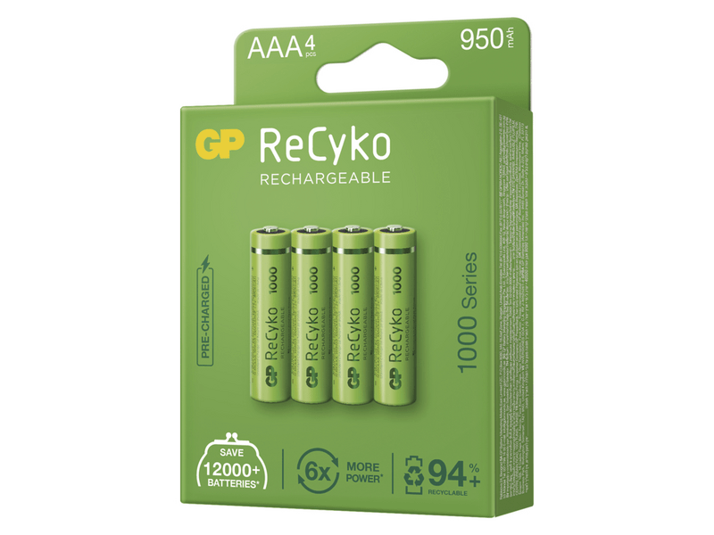 GP B21114 ReCyko NiMH HR03 (AAA) 950mAh Akkumulátor, 4db