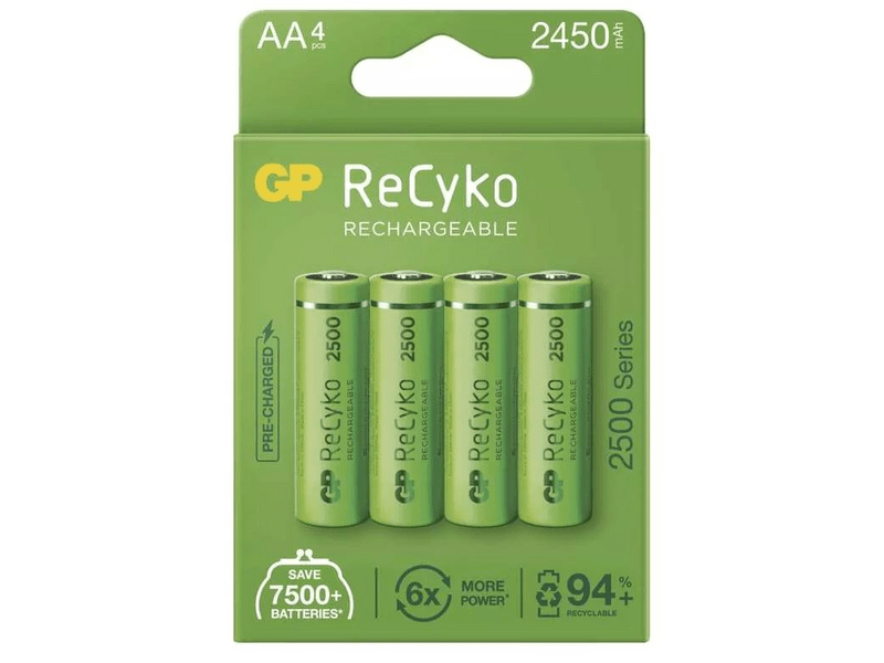 GP B21254 ReCyko NiMH Akkumulátor HR6 (AA) 2500mAh, 4db
