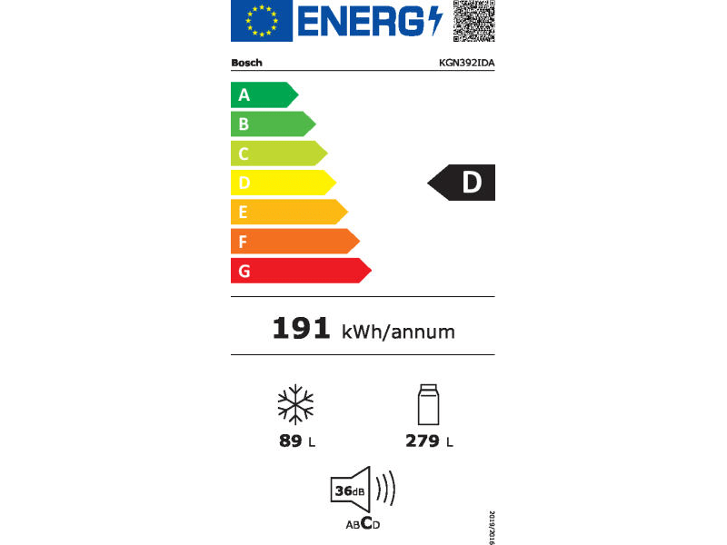 Bosch KGN392IDA Alulfagyasztós kombinált hűtőszekrény