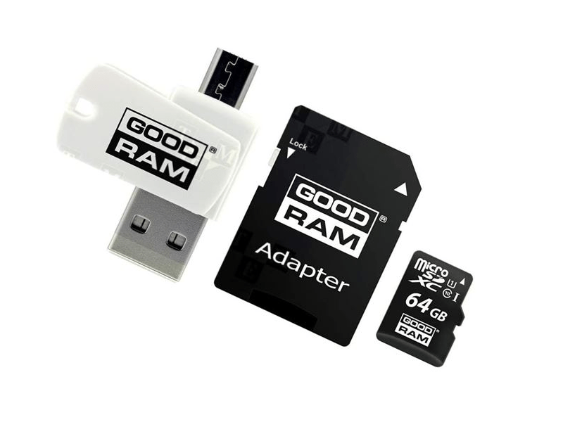 Goodram M1A4-0640R12 microSDXC kártya+kártyaolvasó , 64GB