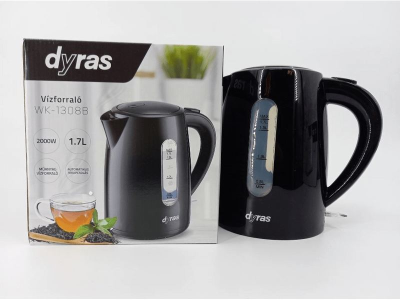 Dyras WK-1308B Vízforraló 1.7L, fekete