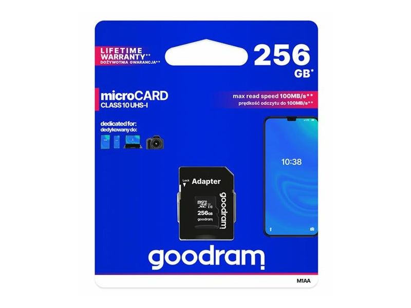 Goodram M1AA-2560R12 microSDXC kártya, 256GB