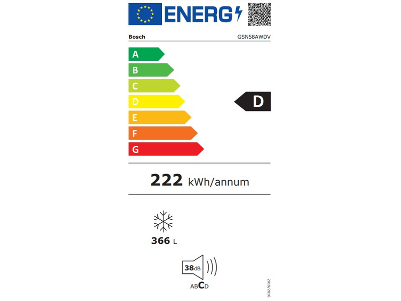 Bosch GSN58AWDV Fagyasztószekrény