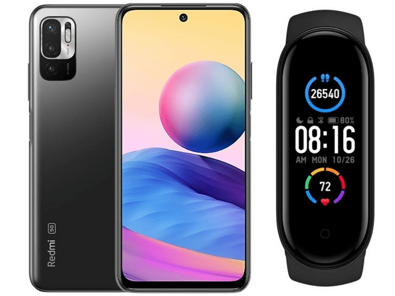 Xiaomi Redmi Note 10 5G 4GB/64GB Okostelefon + Mi Band 5 Aktivitásmérő