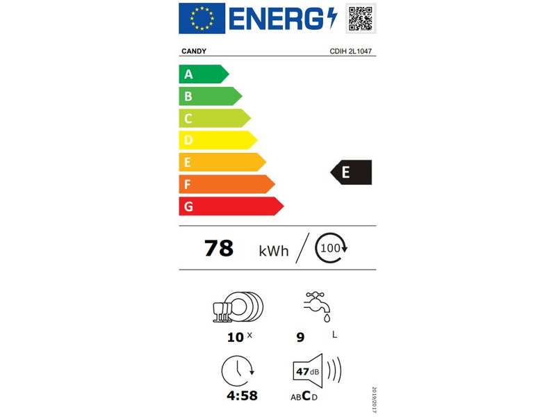 Candy CDIH 2L1047 Ugradbena integrirana perilica posuđa
