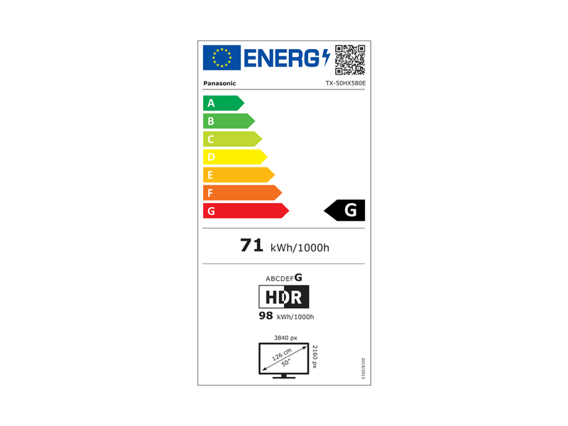 Panasonic TX-50HX580E 4K Ultra HD Smart LED TV