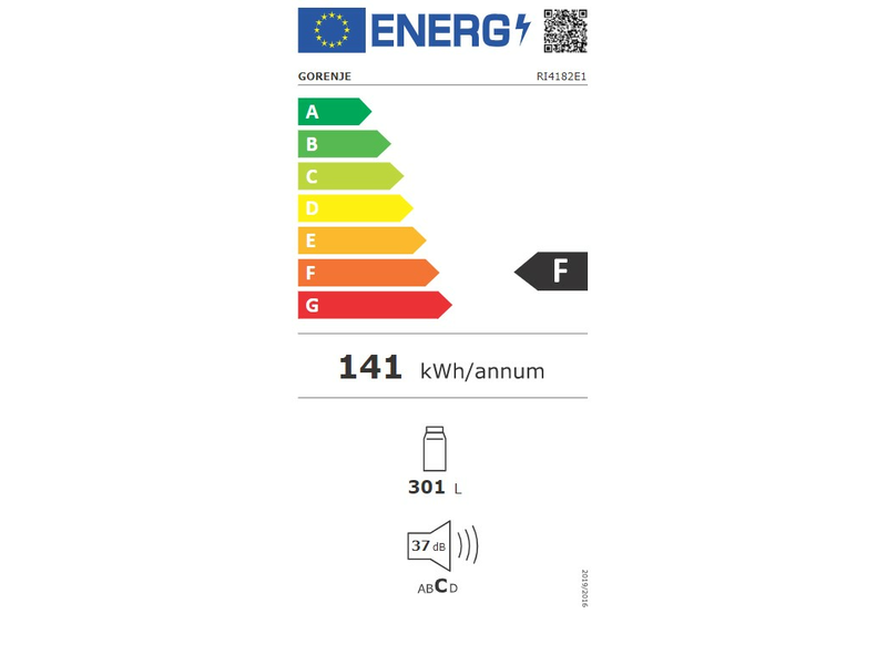 Gorenje RI 4182E1 Egyajtós beépíthető hűtőszekrény