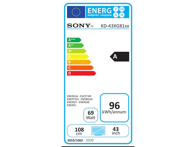 SONY KD-43XG8196BAEP Smart 4K UHD LED Tv