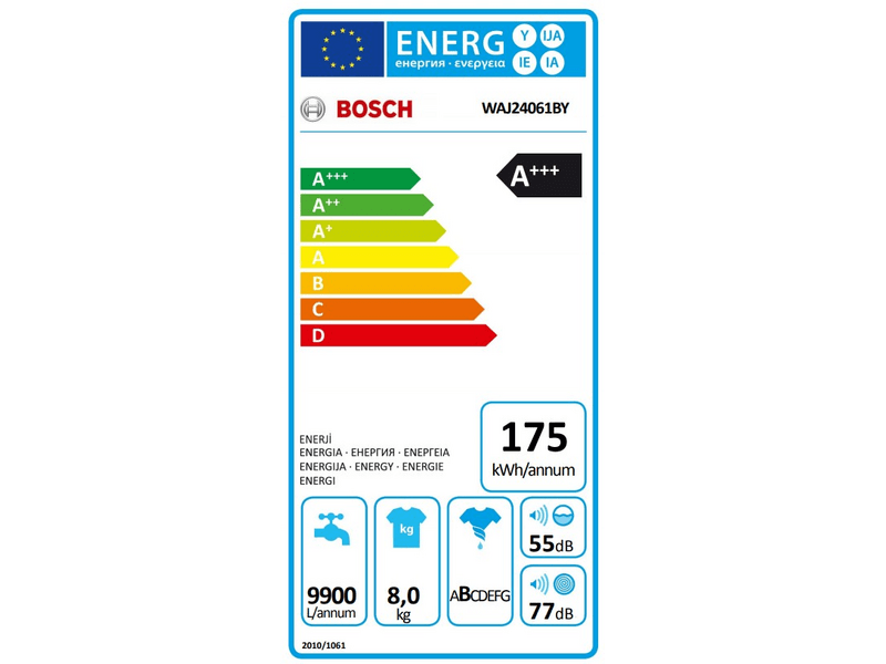 Bosch WAJ24061BY Elöltöltős mosógép