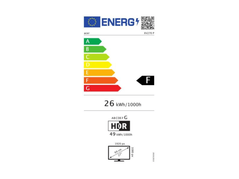 Acer Nitro XV270Pbmiiprx FreeSync 27