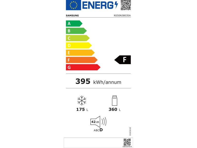 Samsung RS50N3803SA/EF Side by side amerikai hűtőszekrény