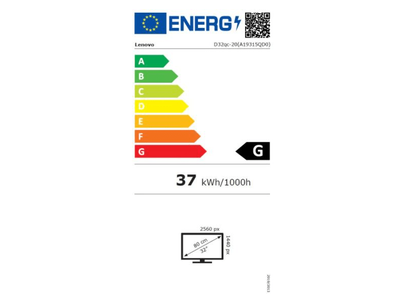 Lenovo D32qc-20 66A6GAC1EU Monitor