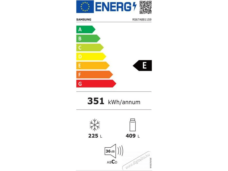 Samsung RS67A8811S9/EF Side by Side hűtőszekrény