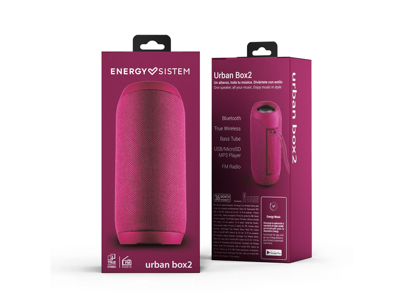 Energy Sistem Urban Box 2 Bluetooth hangszóró, Magenta