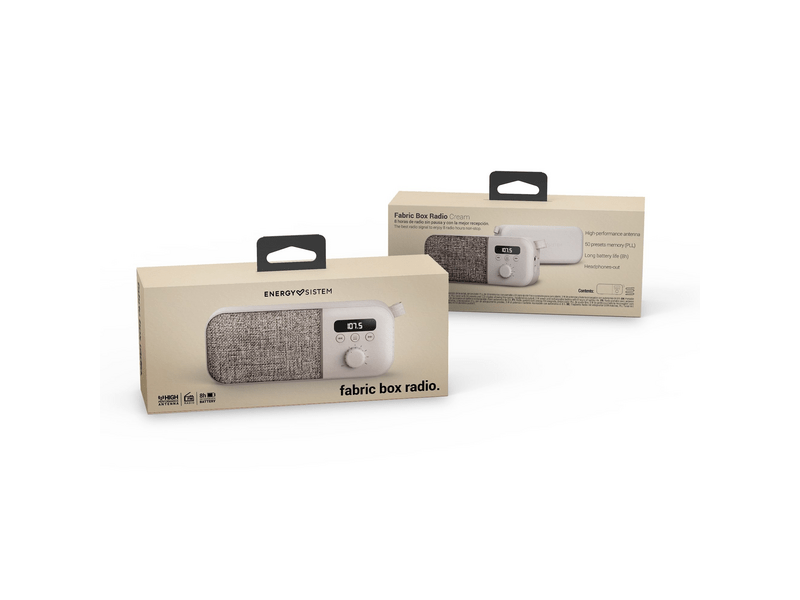 Energy Sistem Fabric Box Radio Cream FM rádió
