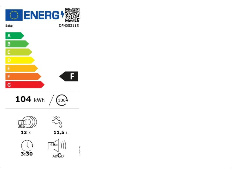 BEKO DFN05311S Mosogatógép
