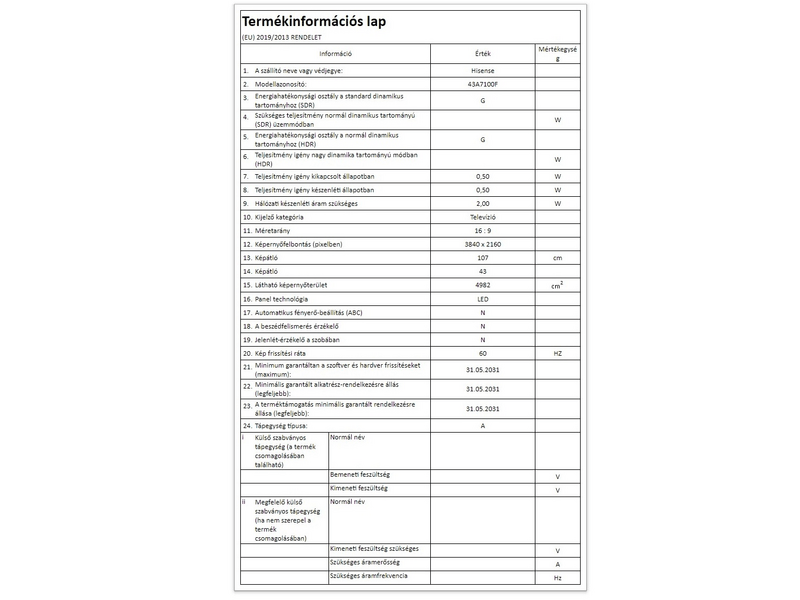 Hisense 43A7100F 4K UHD Smart LED Tv
