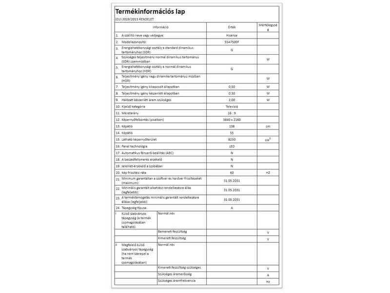 HIsense 55A7500F 4K Ultra HD LED Smart Tv