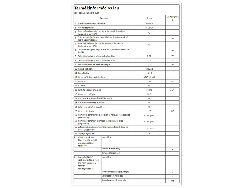 Hisense 65U8QF UHD Smart Quantum ULED Tv