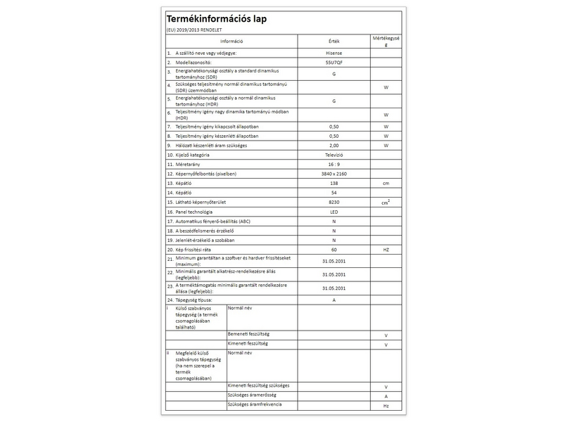 Hisense 55U7QF 4K Ultra HD LED Smart Tv