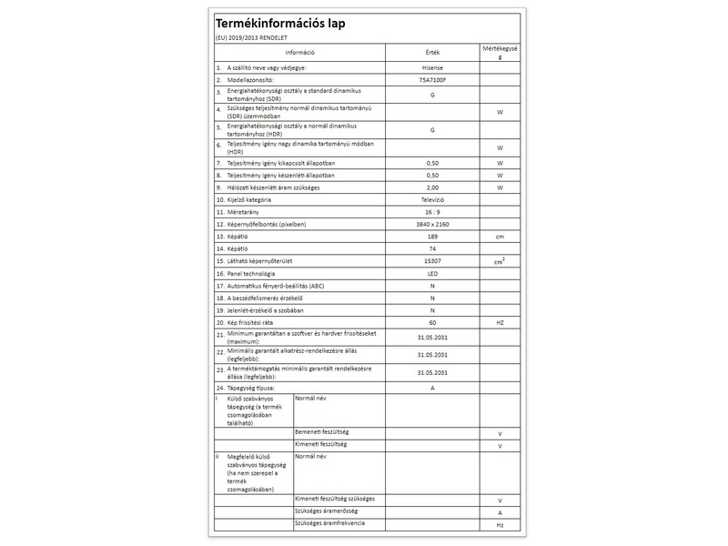 Hisense 75A7100F 4K Ultra HD LED Smart Tv