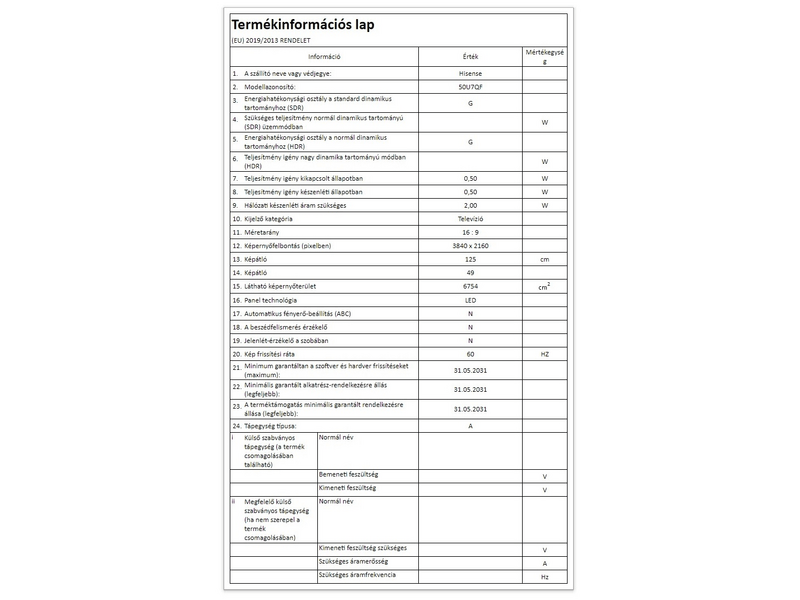 Hisense 50U7QF 4K UHD ULED Smart TV