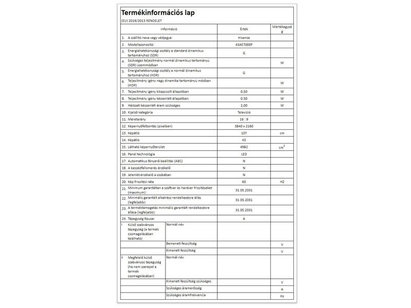Hisense 43AE7000F 4K Ultra HD LED Smart Tv