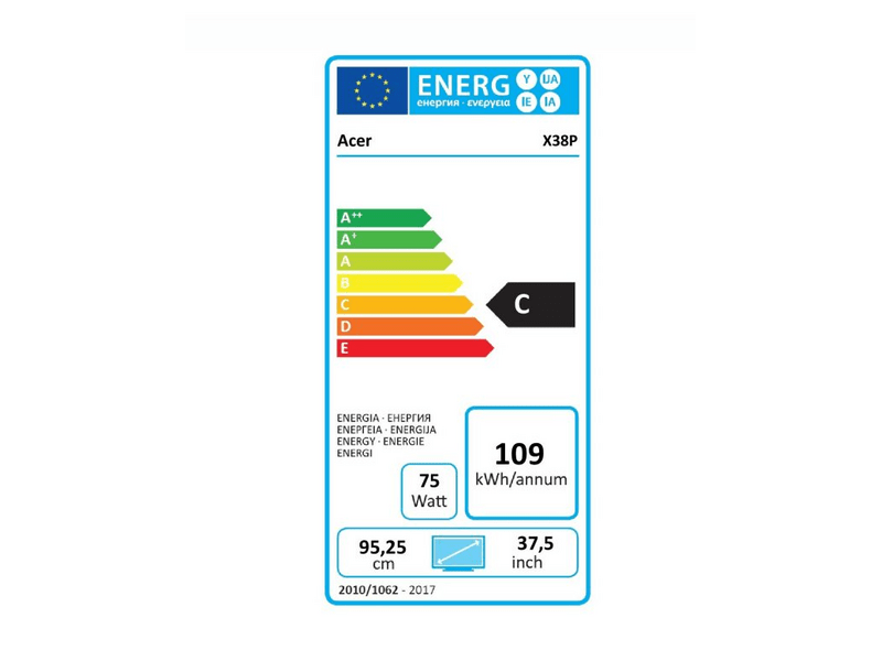 Acer Predator X38Pbmiphzx hajlított Monitor 38