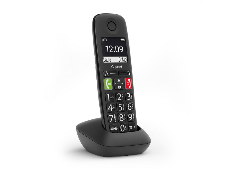 Gigaset E290HX DECT Telefon, fekete