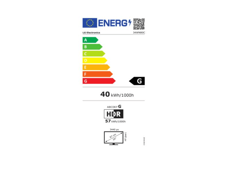 LG 34WN80C-B 34” ívelt UltraWide™ QHD IPS monitor