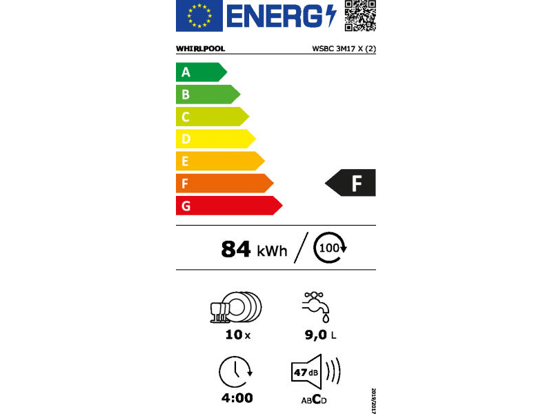 WHIRLPOOL WSBC3M17X Beépíthető mosogatógép