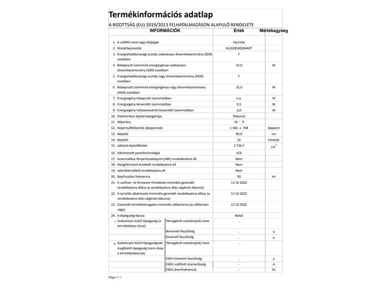 Hyundai HLJ32854G HD Ready Smart LED Tv