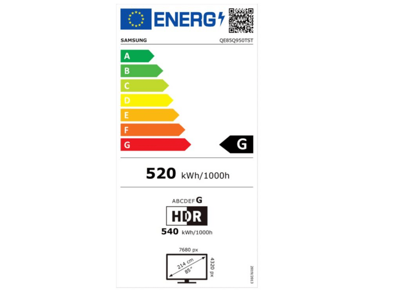 Samsung QE85Q950TSTXXH 8K QLED Smart Tv