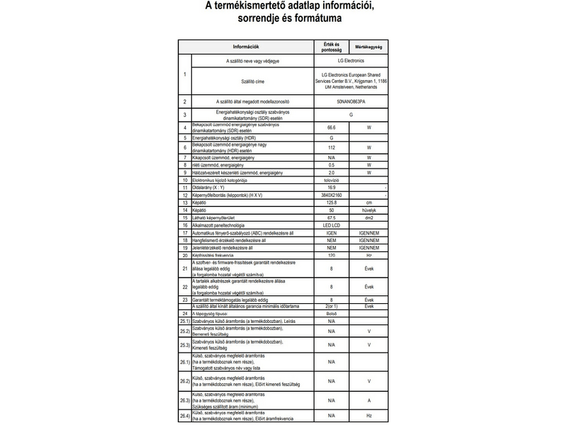 LG 50NANO863PA 50” 4K HDR Smart Nano Cell TV