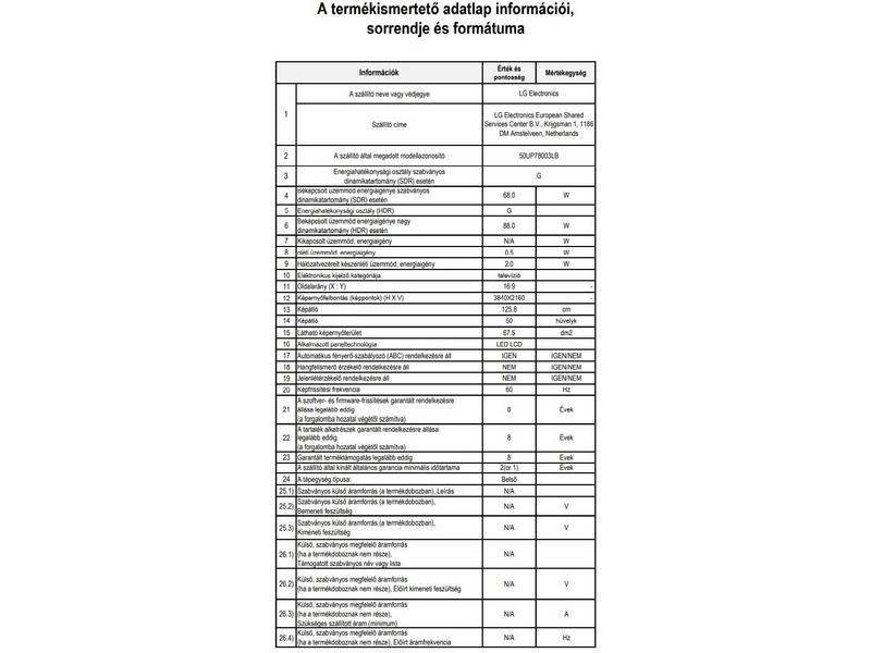 LG 50UP78003LB 4K HDR Smart UHD TV