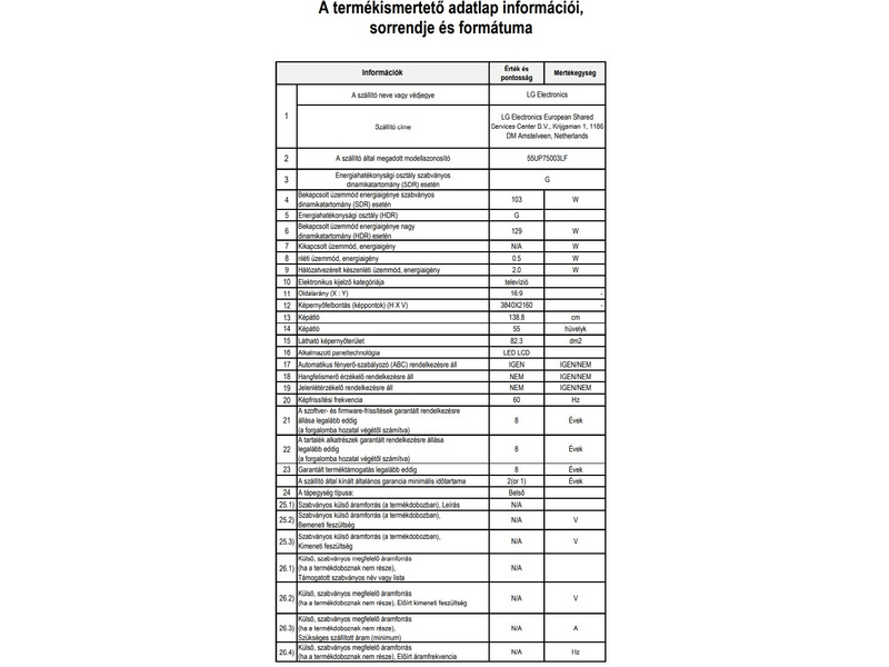 LG 55UP75003LF 4K Ultra HD Smart LED TV