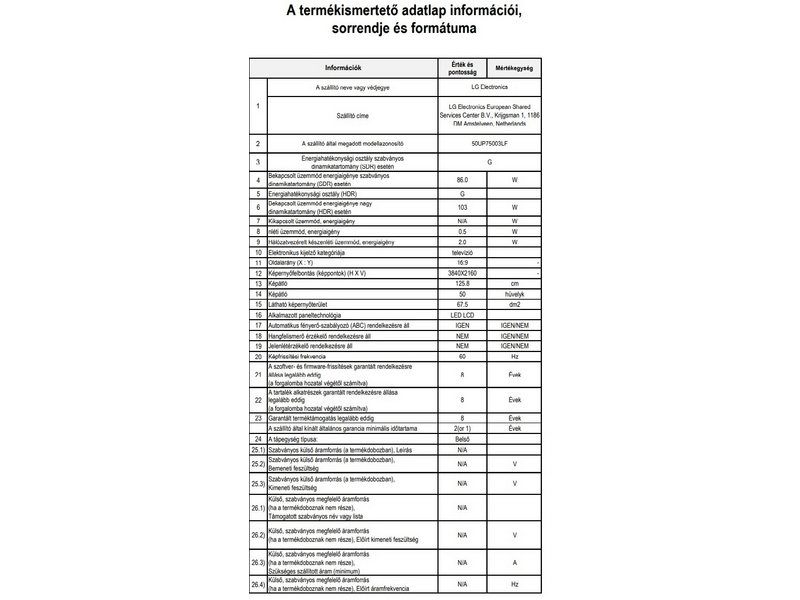 LG 50UP75003LF 50” 4K UHD Smart TV