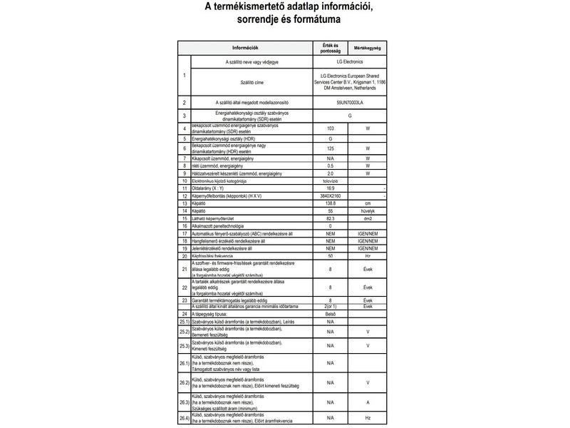 LG 55UN70003LA 4K Ultra HD LED Smart Tv