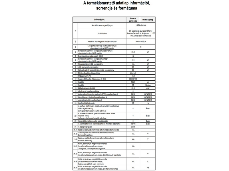 LG 50UN70003LA 4K Ultra HD LED Smart Tv