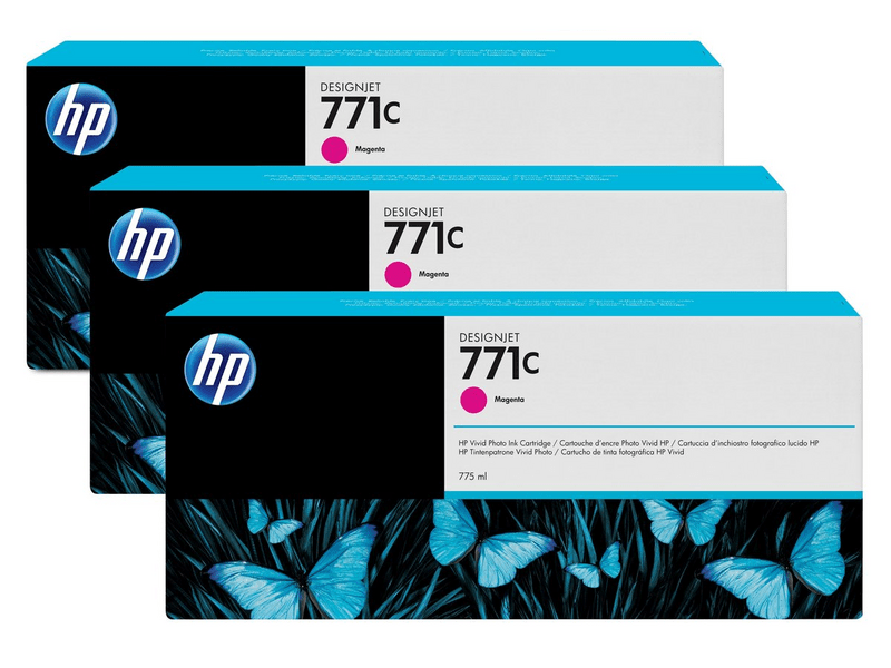 HP 771C magenta 3 db eredeti tintapatron csomag (B6Y33A)