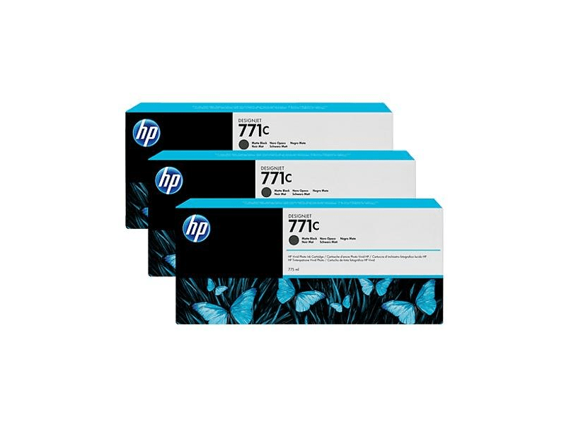 HP 771C fotó fekete 3 db eredeti tintapatron csomag (B6Y37A)