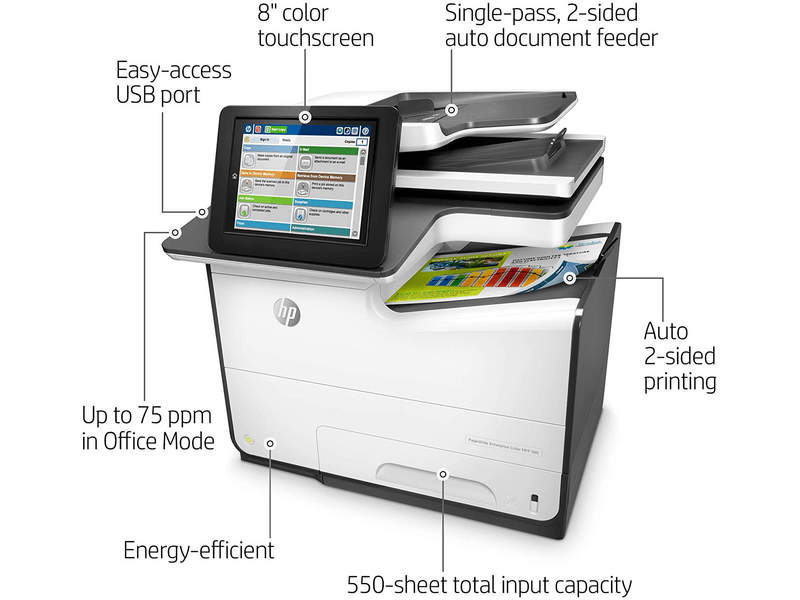 HP G1W39A PageWide Enterprise MFP 586dn Multifunkciós nyomtató