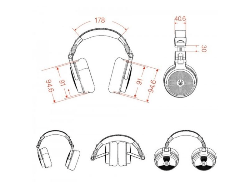OneOdio PRO M BT Vezeték nélküli fejhallgató, fekete