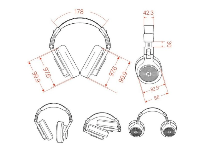 OneOdio A71D fejhallgató, szürke