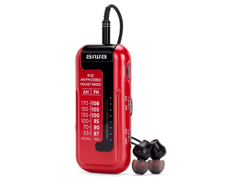 Aiwa R-22RD radio, crveni
