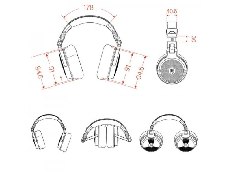 OneOdio A71 Fejhallgató, Fekete