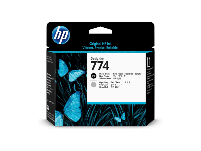 HP P2W01A 774 matt fekete/ciánkék nyomtatófej