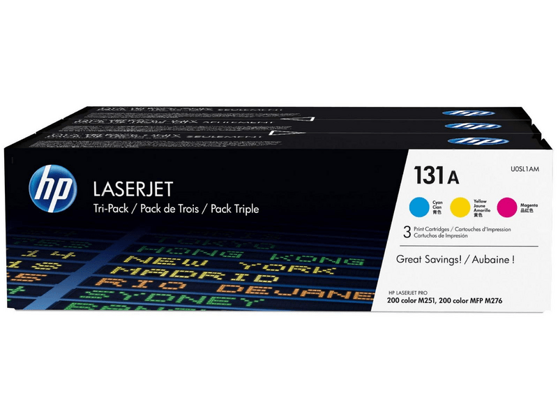 HP 131a C/M/Y 3 darabos eredeti toner csomag (U0SL1AM)