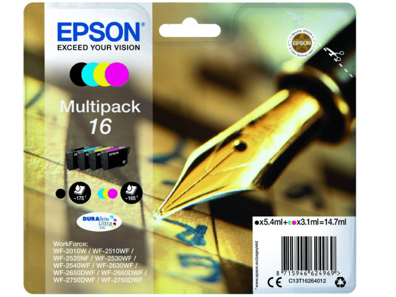 Epson T1626 tintapatron készlet, Fekete-Cián-Magenta-Sárga
