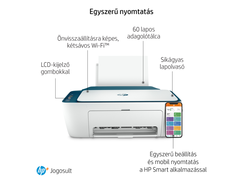 HP DeskJet 2721e Multifunkciós tintasugaras nyomtató